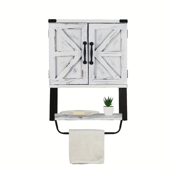 NNETM Wall Bathroom Cabinet with Towel Shelf