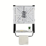 NNETM Wall Bathroom Cabinet with Towel Shelf