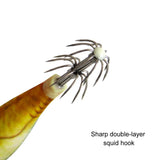 NNEOBA Luminous Wood Shrimp Squid Fishing Lure