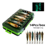 NNEOBA Luminous Wood Shrimp Squid Fishing Lure