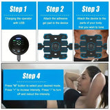 NNETM Rechargeable Fitness Belt Set with 6 Modes and 18 Intensity Levels