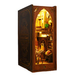 NNETM 3D Miniature Bookshelf DIY Wooden Bookend Scene