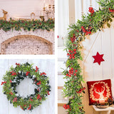 NNEOBA Christmas Wreath Rattan Vine Garland Xmas Decor