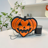 Halloween Women’s Pumpkin Shoulder Bag – Orange