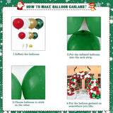 NNEOBA Christmas Balloon Garland Arch Kit (153 Pcs)