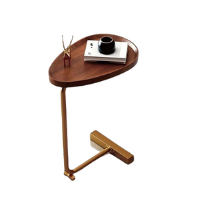 NNETM Crafted with precision, this wood grain side table is a work of art