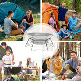 NNETM Foldable Stainless Steel Camping Charcoal Grill