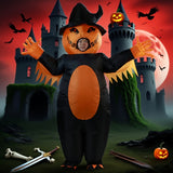 NNETM Halloween Pumpkin Inflatable Costume Full-Face Design