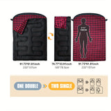NNETM 2 Person Double Sleeping Bag for Camping (220x150cm)