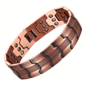 NNETM 3X Strong Copper Magnetic Bracelet for Men  – Pure 99.9% Solid Copper