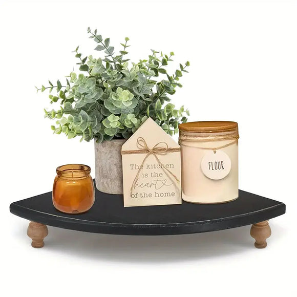 NNETM Maximize your space with this space-saving rustic wood corner shelf