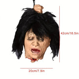 NNETM Latex Head Hanging - With Black Hair