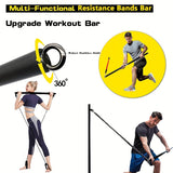 NNETM Workout Bar with Resistance Bands for Home Gym