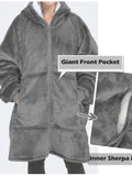 NNETM Men's Deep Gray Hooded Zip-Up Jacket