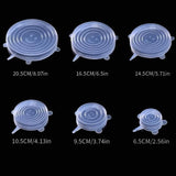 NNETM 6pcs Silicone Stretch Lids for Food Storage
