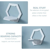 NNETM Hexagonal Harmony: Set of 3 Punch-Free Wall Shelve