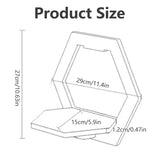 NNETM Hexagonal Harmony: Set of 3 Punch-Free Wall Shelve