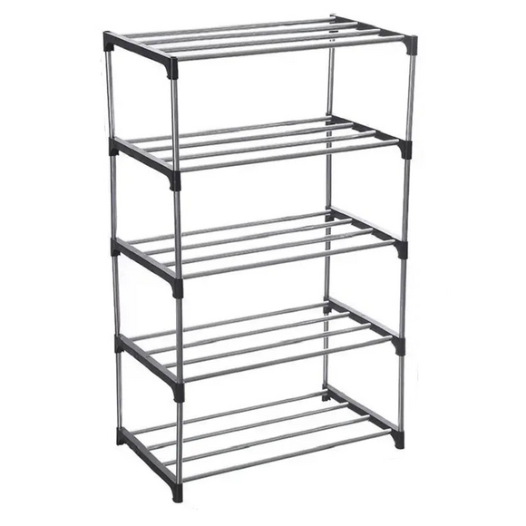 NNETM Keep your shoes tidy and accessible using the 1pc Galvanized Stackable Shoe Shelf