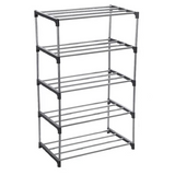 NNETM Keep your shoes tidy and accessible using the 1pc Galvanized Stackable Shoe Shelf