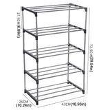 NNETM Keep your shoes tidy and accessible using the 1pc Galvanized Stackable Shoe Shelf