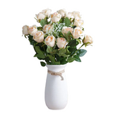 NNETM 10pcs Champagne Snow Mountain Artificial Roses - Perfect for DIY Decor