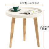 NNETM Embrace Elegance with the Round Coffee Table Boasting Three Harmonious Legs