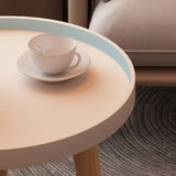 NNETM Embrace Elegance with the Round Coffee Table Boasting Three Harmonious Legs
