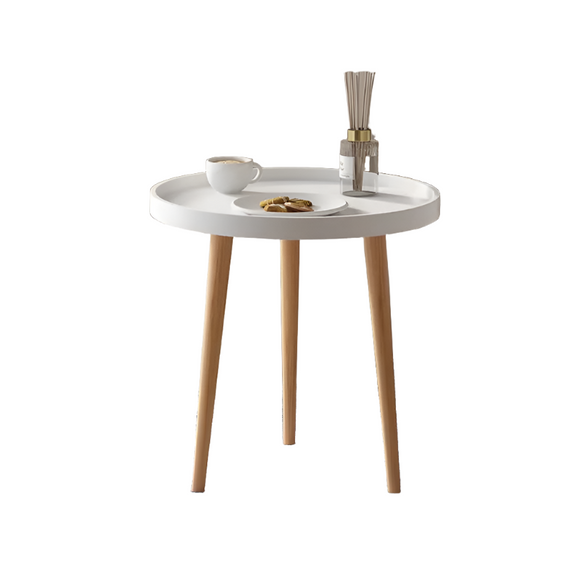 NNETM Embrace Elegance with the Round Coffee Table Boasting Three Harmonious Legs