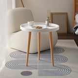 NNETM Embrace Elegance with the Round Coffee Table Boasting Three Harmonious Legs