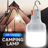 NNETM 60W Rechargeable LED Lamp Bulb - Perfect for Camping