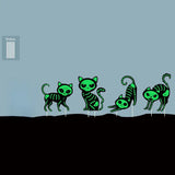 NNETM Midnight Guardian: 4pcs Black Cat Silhouette Yard Sign with Stakes