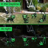 NNETM Midnight Guardian: 4pcs Black Cat Silhouette Yard Sign with Stakes