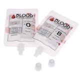 10-Pcs Vampire Blood Drink Pouches 150ml PVC Drinking Bags