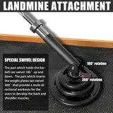 NNETM Heavy Duty T-Bar Row Barbell Attachment - High-Quality Iron(Black)