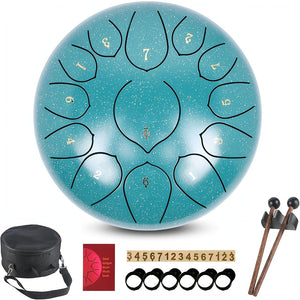 NNETM 13-Note Steel Tongue Drum with Bag Set