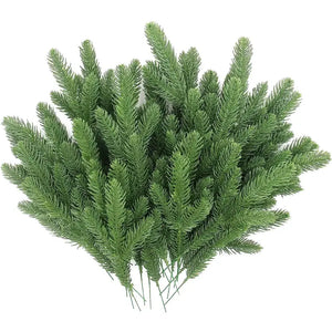 NNETM Deck the Halls: 50 Festive Artificial Pine Branches for Christmas
