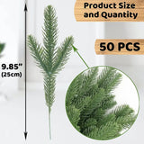 NNETM Deck the Halls: 50 Festive Artificial Pine Branches for Christmas