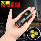 NNETM 2000LM USB Rechargeable LED Flashlight - 5 Modes, Waterproof, Lightweight