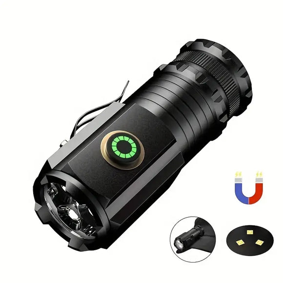 NNETM 2000LM USB Rechargeable LED Flashlight - 5 Modes, Waterproof, Lightweight