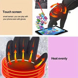 NNETM Winter Electric Battery Heating Gloves - Touch Screen Motor Gloves