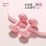 NNETM 1 Pair 2.0KG Fixed Dumbbell Set - Pink