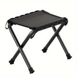 NNETM Folding Stool Frame Black Mesh Seat