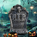 NNETM Haunted Resin Tombstone: Illuminated Graveyard Décor with LED Lights