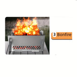 NNETM Ultra-Lightweight Outdoor Flat Fire Stove Stainless Steel Grill
