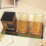 NNETM Crystal Kaaba Model Religious Tabletop Showpiece