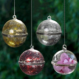 NNEOBA Transparent Hanging Glass Globe Christmas Ornaments