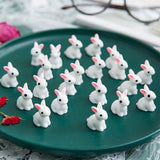 NNETM 10pcs Miniature Easter Rabbit Figurine Resin Bunny Decor