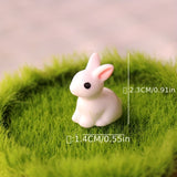 NNETM 10pcs Miniature Easter Rabbit Figurine Resin Bunny Decor