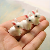 NNETM 10pcs Miniature Easter Rabbit Figurine Resin Bunny Decor