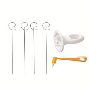 NNETM 6pcs Camping Potato Barbecue Skewers Slicer Tool